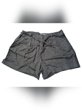 Old Navy Women’s Gray Tie-Waist Linen Blend Shorts
